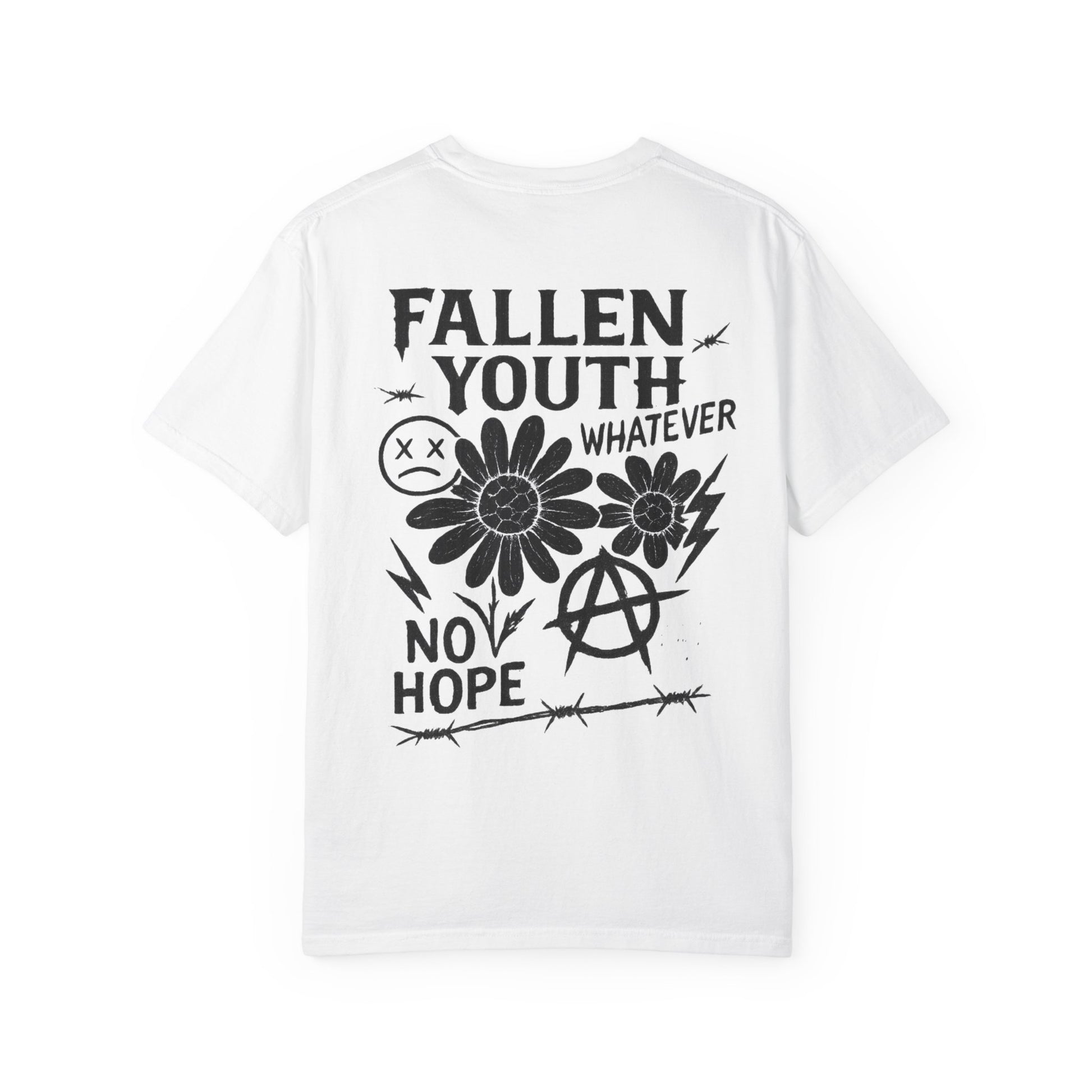 Fallen Youth — A Powerful Statement Flower Design Tee for Those Who Embrace Their Struggles and Rise Above