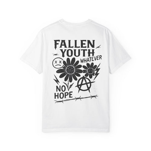 Fallen Youth — A Powerful Statement Flower Design Tee for Those Who Embrace Their Struggles and Rise Above