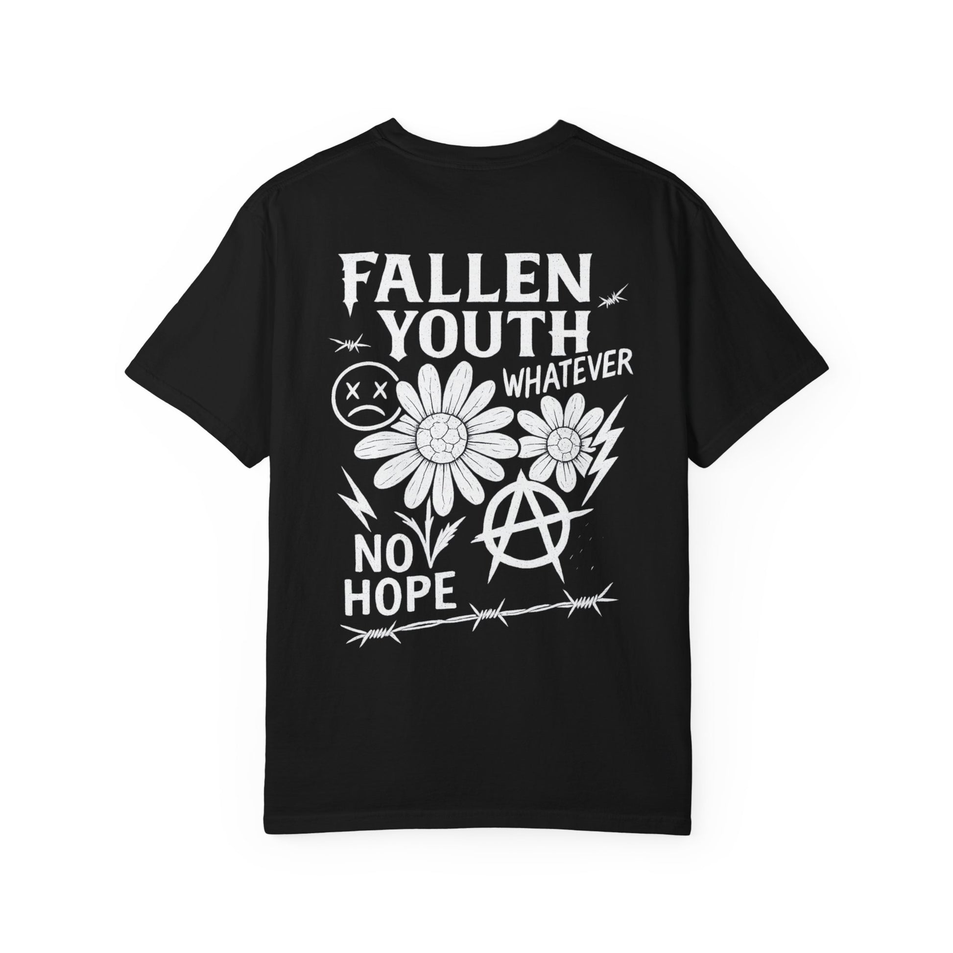 Fallen Youth — A Powerful Statement Flower Design Tee for Those Who Embrace Their Struggles and Rise Above