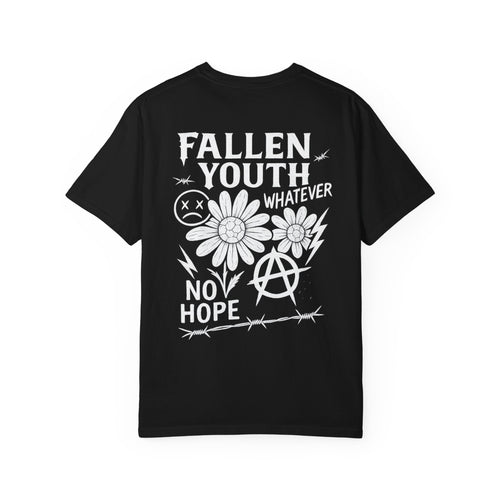 Fallen Youth — A Powerful Statement Flower Design Tee for Those Who Embrace Their Struggles and Rise Above