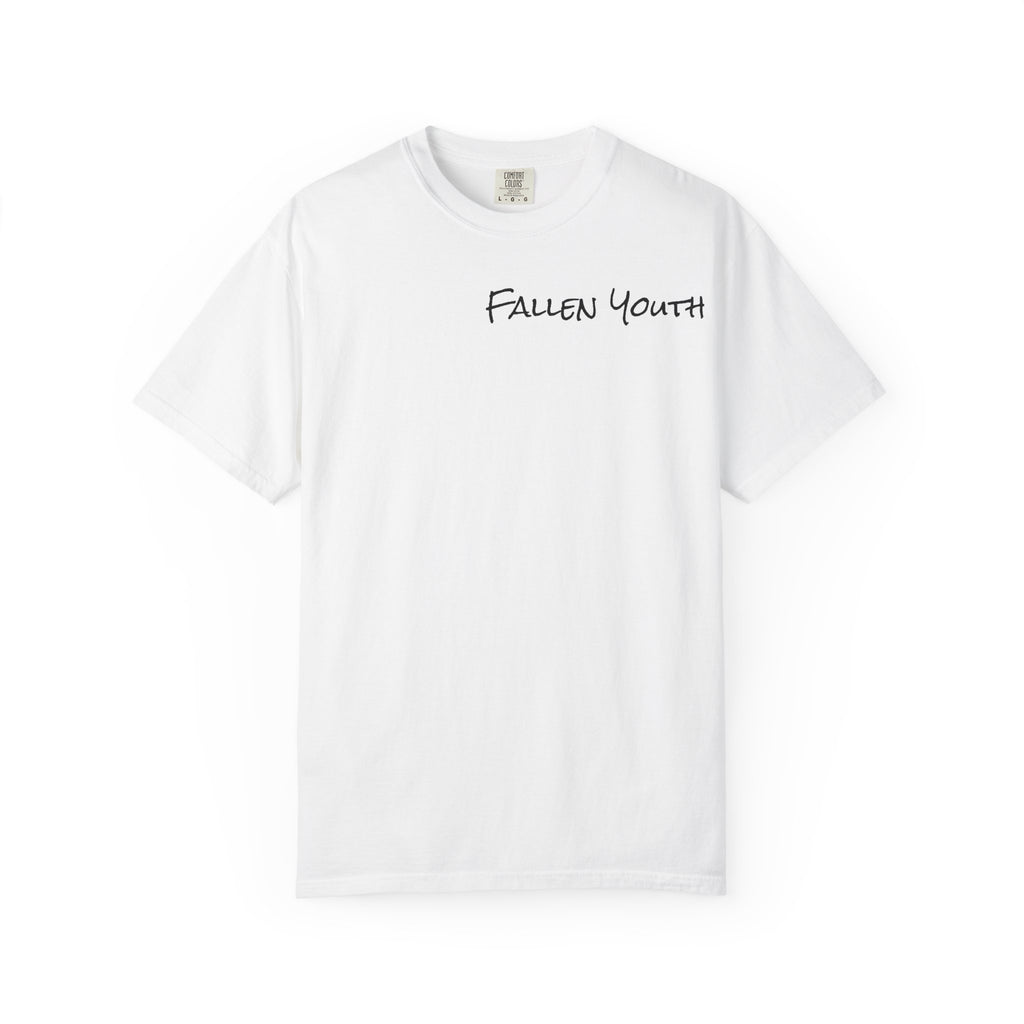 Fallen Youth — A Powerful Statement Flower Design Tee for Those Who Embrace Their Struggles and Rise Above